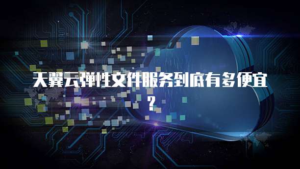 天翼云弹性文件服务到底有多便宜？