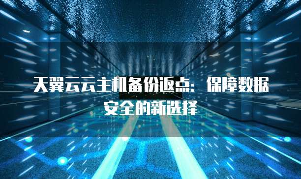 天翼云云主机备份返点:保障数据安全的新选择