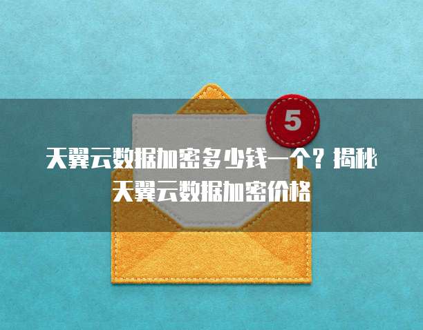 天翼云数据加密多少钱一个?揭秘天翼云数据加密价格