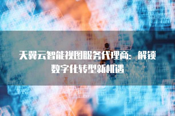 天翼云智能视图服务代理商：解锁数字化转型新机遇