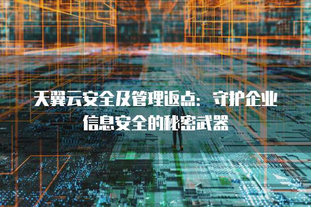 天翼云安全及管理返点:守护企业信息安全的秘密武器
