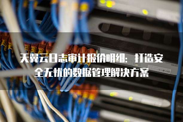天翼云日志审计报价明细：打造安全无忧的数据管理解决方案