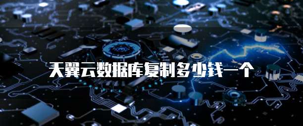 天翼云数据库复制多少钱一个