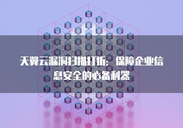 天翼云漏洞扫描打折：保障企业信息安全的必备利器