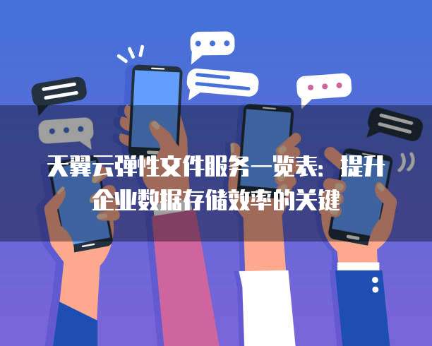 天翼云弹性文件服务一览表:提升企业数据存储效率的关键