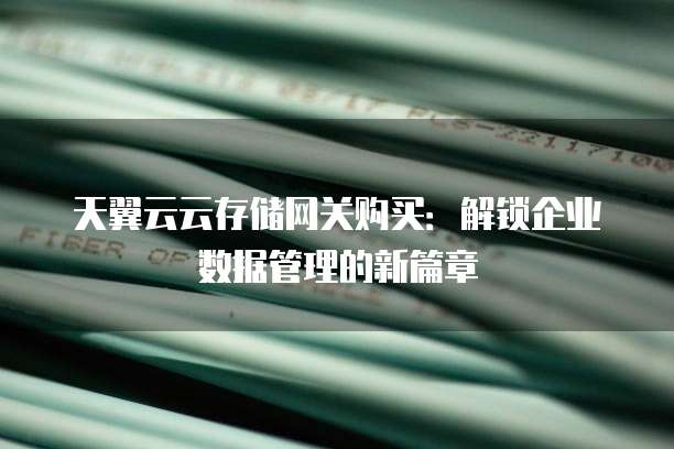 天翼云云存储网关购买:解锁企业数据管理的新篇章