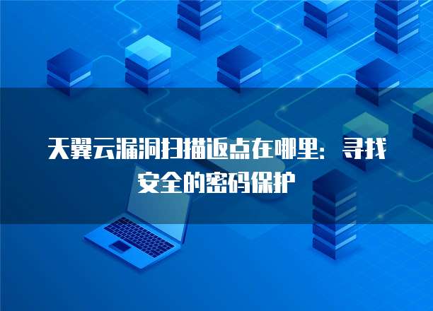 天翼云漏洞扫描返点在哪里:寻找安全的密码保护