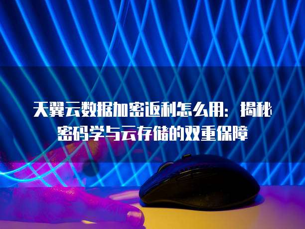 天翼云数据加密返利怎么用:揭秘密码学与云存储的双重保障
