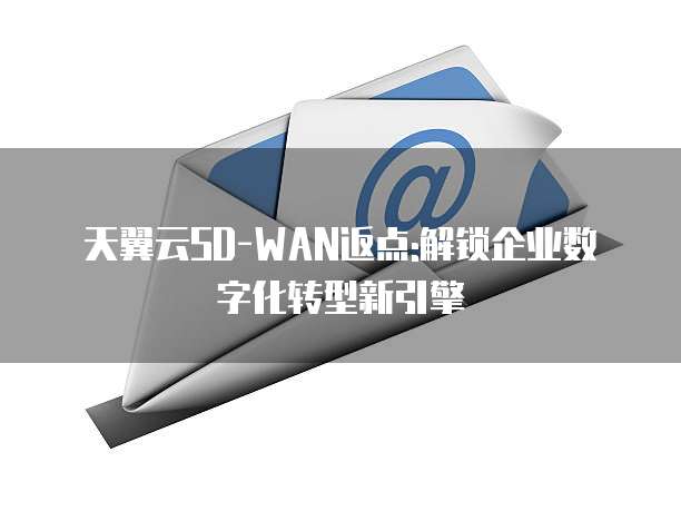 天翼云SD-WAN返点:解锁企业数字化转型新引擎