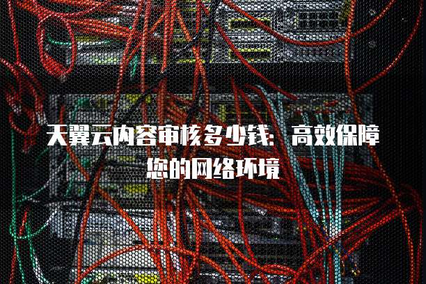 天翼云内容审核多少钱:高效保障您的网络环境