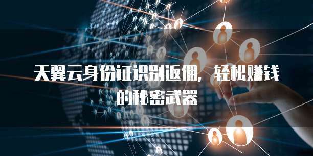 天翼云身份证识别返佣，轻松赚钱的秘密武器
