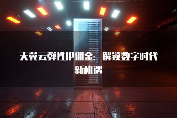 天翼云弹性IP佣金:解锁数字时代新机遇