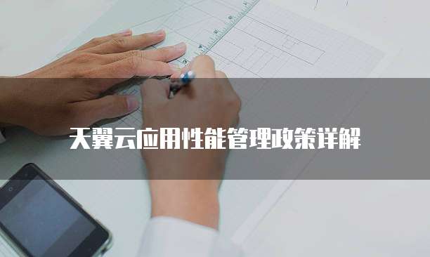 天翼云应用性能管理政策详解