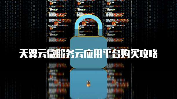 天翼云微服务云应用平台购买攻略