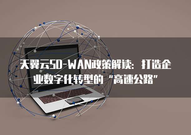 天翼云SD-WAN政策解读:打造企业数字化转型的“高速公路”