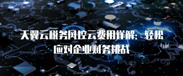 天翼云税务风控云费用详解:轻松应对企业财务挑战