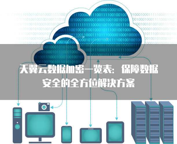 天翼云数据加密一览表:保障数据安全的全方位解决方案