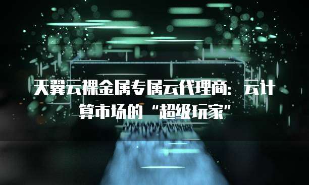 天翼云裸金属专属云代理商：云计算市场的&ldquo;超级玩家&rdquo;