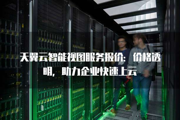 天翼云智能视图服务报价：价格透明，助力企业快速上云