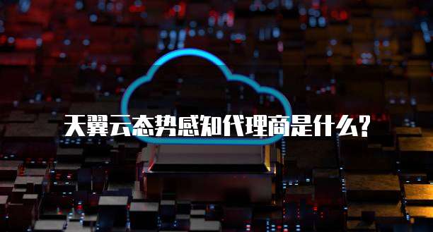 天翼云态势感知代理商是什么?