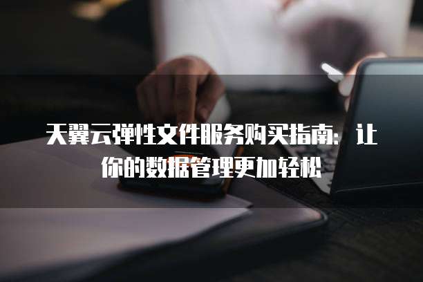 天翼云弹性文件服务购买指南:让你的数据管理更加轻松