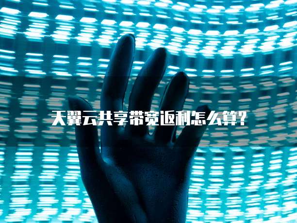 天翼云共享带宽返利怎么算？