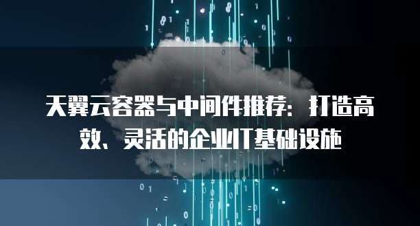 天翼云容器与中间件推荐：打造高效、灵活的企业IT基础设施