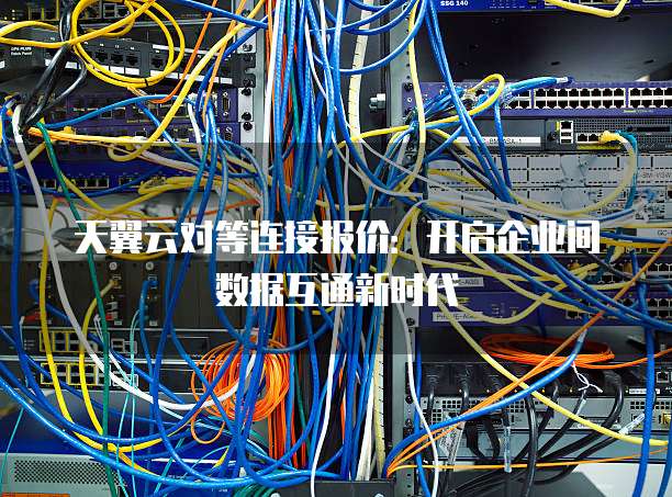 天翼云对等连接报价:开启企业间数据互通新时代