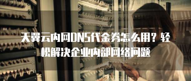 天翼云内网DNS代金券怎么用?轻松解决企业内部网络问题