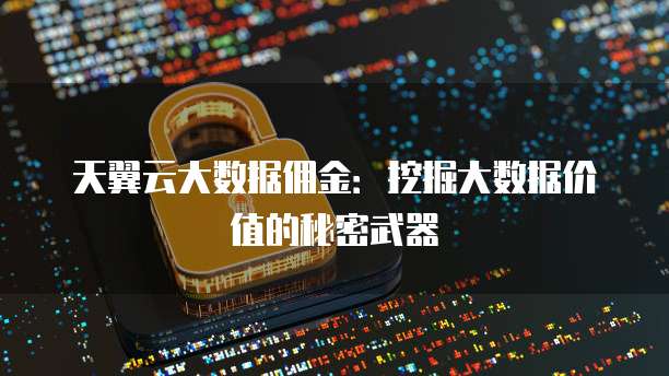 天翼云大数据佣金:挖掘大数据价值的秘密武器