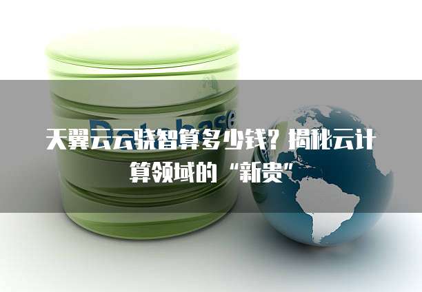 天翼云云骁智算多少钱?揭秘云计算领域的“新贵”