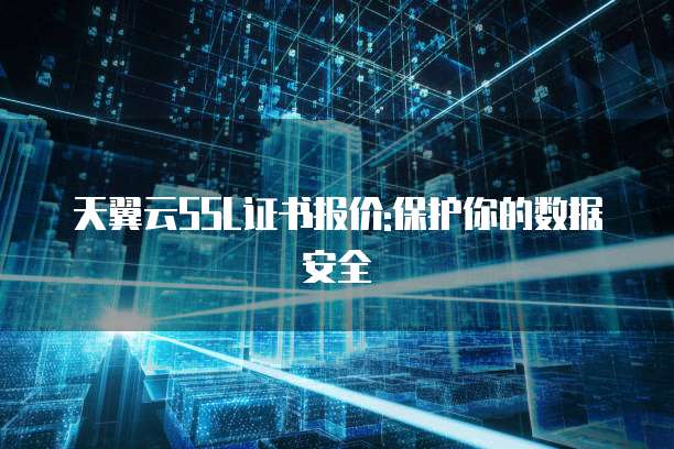 天翼云SSL证书报价:保护你的数据安全