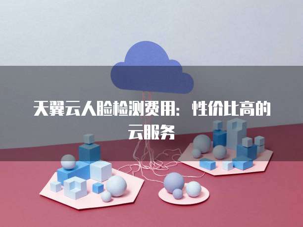 天翼云人脸检测费用:性价比高的云服务