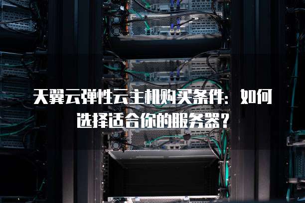 天翼云弹性云主机购买条件:如何选择适合你的服务器?