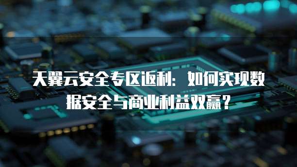 天翼云安全专区返利：如何实现数据安全与商业利益双赢？