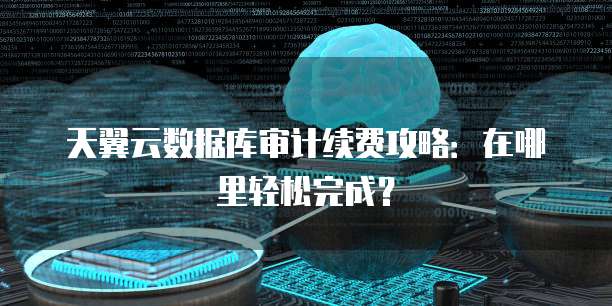 天翼云数据库审计续费攻略:在哪里轻松完成?