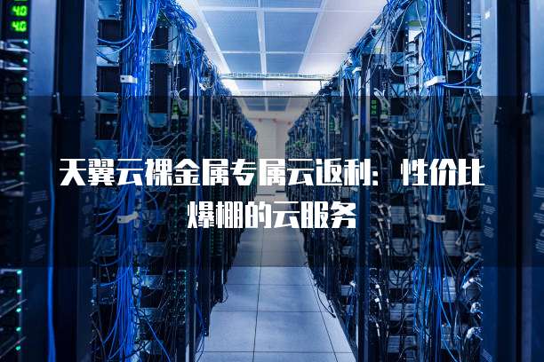 天翼云裸金属专属云返利:性价比爆棚的云服务
