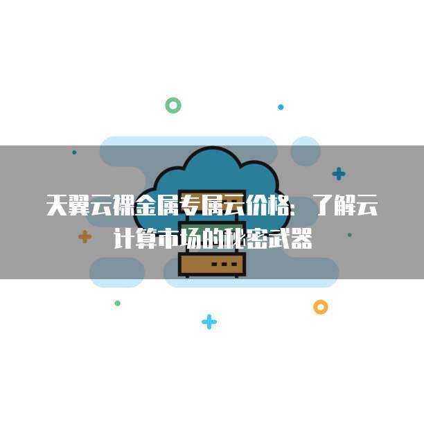 天翼云裸金属专属云价格:了解云计算市场的秘密武器
