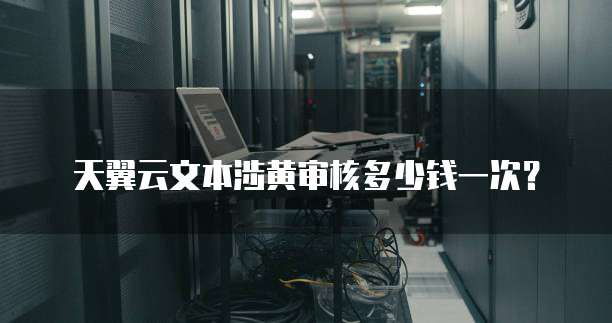 天翼云文本涉黄审核多少钱一次?