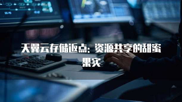 天翼云存储返点: 资源共享的甜蜜果实