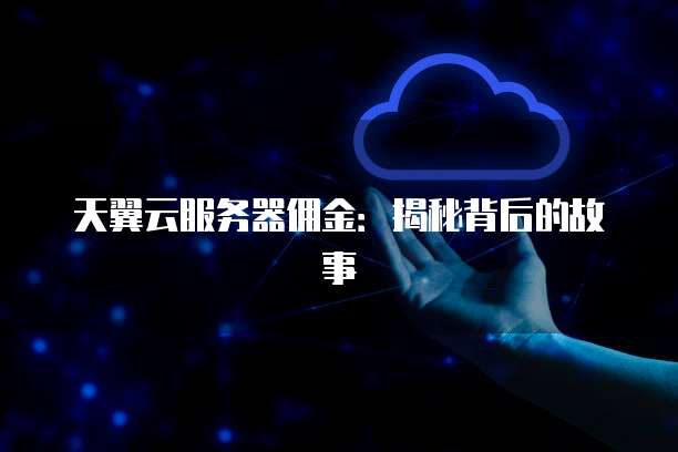 天翼云服务器佣金:揭秘背后的故事