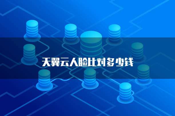 天翼云人脸比对多少钱