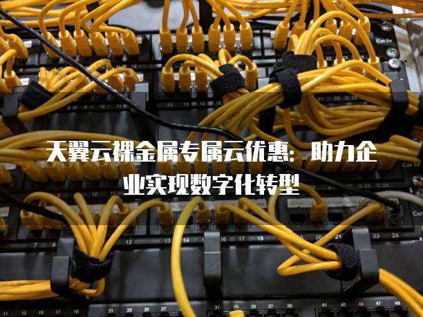天翼云裸金属专属云优惠:助力企业实现数字化转型