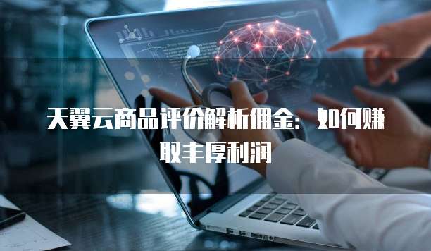 天翼云商品评价解析佣金:如何赚取丰厚利润
