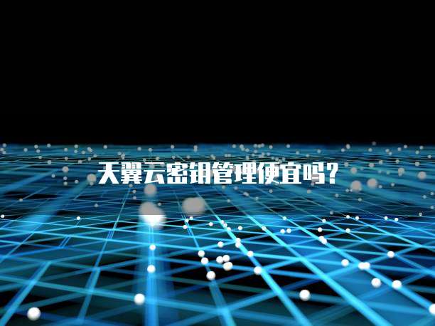 天翼云密钥管理便宜吗？
