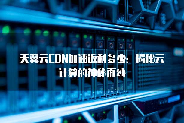 天翼云CDN加速返利多少:揭秘云计算的神秘面纱