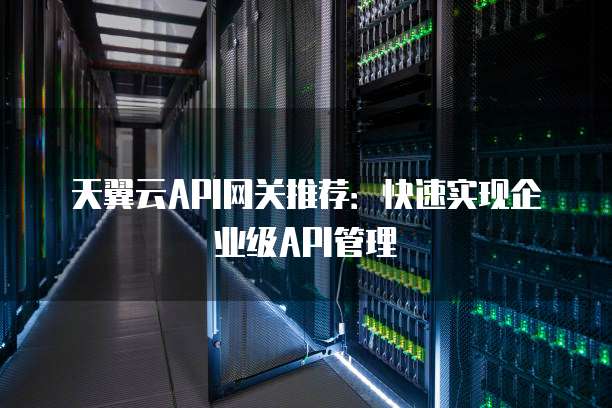天翼云API网关推荐:快速实现企业级API管理
