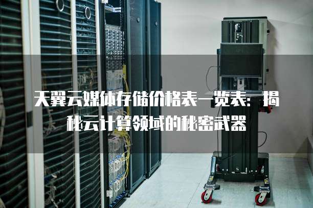 天翼云媒体存储价格表一览表:揭秘云计算领域的秘密武器