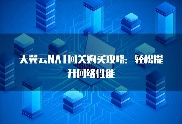 天翼云NAT网关购买攻略:轻松提升网络性能