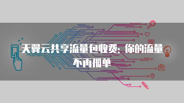 天翼云共享流量包收费: 你的流量不再孤单